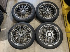 【2608029】スタッドレス Leyseen 18インチ 7J +48 PCD100 5H + YOKOHAMA iG50 215/45R18 2012年 86 プリウス ウィッシュ カローラ BRZ レガシィ インプレッサ フォレスター 等