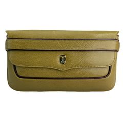 カルティエ Cartier クラッチバッグ レザー イエロー 288E23105 レディース
