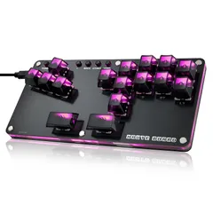 【新品】 Haute42 レバーレス アケコン レバーレス アーケードコントローラー B16ボタン キーボード for PC/Switch2/Switch/PS4 PS3/Windows JZW-Shop 有線接続 Type-C アケコン ホットスワップ対 0