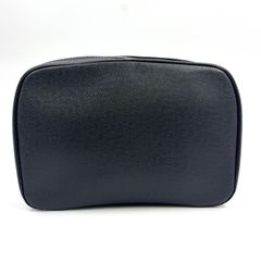【新着】LOUIS VUITTON トゥルース トワレットGM タイガ アルドワーズ レザー ブラック ポーチ シルバー M30212