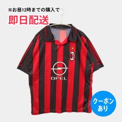ACミラン ユニフォーム 襟付き 90s ゲームシャツ サッカーシャツ