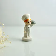 小さなコックのフェーブ　フェーヴ　フランス製　ミニチュア　陶器　雑貨