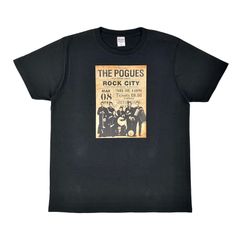 オリジナル Tシャツ THE POGUES ポーグス 80年代 アイリッシュ ケルティック パンク シェインマガウアン バンド ライブ 告知ポスター ビンテージ フライヤー 黒 ブラック XS(SS) S M L XL(LL) メンズ レディース ユニセックス