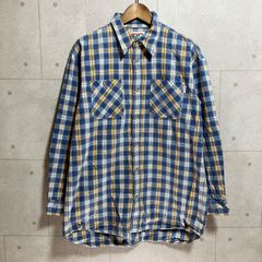 MIKI HOUSE ミキハウス チェックシャツ 長袖 トップス L ブルー 青 メンズ SU-58-10