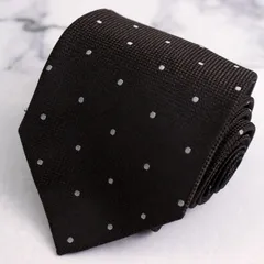 オリヒカ sillook シルック 東レ ブランド ネクタイ ドット柄 ピンドット PO メンズ ブラウン ORIHICA 【中古】