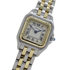 カルティエ Cartier 時計 レディース ブランド パンテール SM 2ロウ クオーツ QZ ステンレス SS ゴールド YG W25029B6 コンビ 磨き済み 【中古】