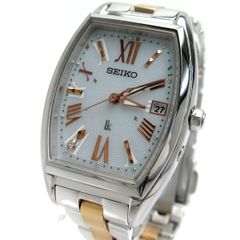 セイコー SEIKO ルキア LK レディース ソーラー電波 ダイヤ ゴールド