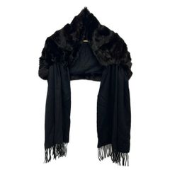 FENDI(フェンディ) ストール(ショール)美品 - 黒 カシミヤ