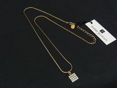 PIERRE BALMAIN ピエールバルマン ラインストーン ネックレス ペンダント アクセサリー レディース ゴールド系 ジュエリー 普段使い 中古 DP9874