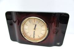 CITIZEN シチズン 木製 置時計 QUARTZ 8RG324 スイープムーブメント 動作品 台座欠品