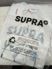 D895 SUPRA スープラ ロゴ Tシャツ ホワイト Lサイズ ストリート 型番WXRS60143-WHS タグ付【新品未開封品】