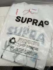 D895  SUPRA スープラ ロゴ Tシャツ ホワイト Lサイズ ストリート 型番WXRS60143-WHS タグ付【新品未開封品】