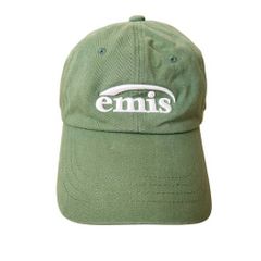 emis エミス ニュー ロゴ キャップ コットン グリーン 帽子 韓国ファッション フリーサイズ E-14