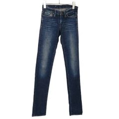 POLO RALPH LAUREN ポロ ラルフローレン スキニーデニムパンツ ジーンズ ローライズ 星条旗 パッチ スタッズ ブルー 25インチ S D-26