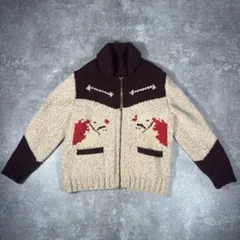 60's 60年代 Unknown カウチンセーター ニットジップ VINTAGE ヴィンテージ CCジッパー