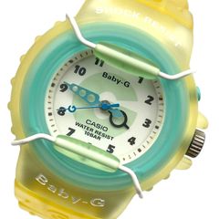 不動 CASIO カシオ Baby-G ベビージー BG-11 クォーツ 腕時計 アナログ 3針 ホワイト文字盤 ミントグリーン スケルトン クリア カラー プロテクターガード 平成 レトロ Y2K 【ah21】