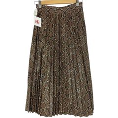 ザラ ZARA パイソン柄 プリーツスカート レディース  S