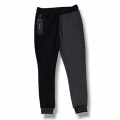 参考上代74800円 未使用 1piu1uguale3 113 SPORT TECHNICAL MESH CRAZY RIB テクニカルメッシュクレイジーリブパンツ ウノピュウノウグァーレトレ TM718 ブラック/チャコール 6 （23901M）