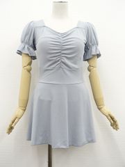 訳あり未使用品 水陸兼用カップ付きオールインワン スポーツ ブルーグレー  中古