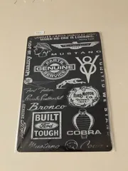 マスタング コブラ フォードの歴代ロゴ ブリキ看板　メタルサインプレート　アメリカン雑貨 ウォールデコ レトロ　アンティーク ビンテージ