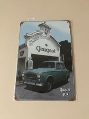 プジョー 403 フランス ブリキ看板 メタルサインプレート アンティーク調 アメリカン雑貨 ウォールデコ レトロ ビンテージ加工