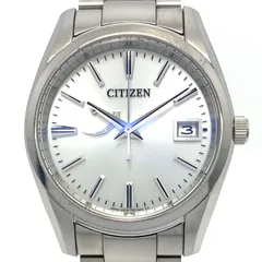 【OH済み】腕時計 メンズ シチズン CITIZEN ザ・シチズン AQ1000-58A A010-T017983 ソーラー エコドライブ シルバー デイト表示 生産終了モデル