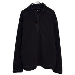 00年代 GAP ギャップ ハーフジップ フリースジャケット ブラック(メンズ XL)中古 古着 Y9563