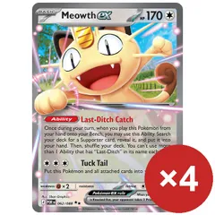 ポケカ　ニャースex　Meowth ex　【ホロ】　英語版　海外版　062/088　4枚まとめ売り