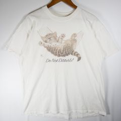 古着 90年代 DELTA デルタ Tシャツ Bob Harrison アートT アニマルT ホワイト メンズL