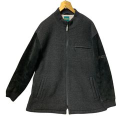 KENZO GOLF 　ヴィンテージ　ジップアップジャケット　袖スエード　4サイズ　XL