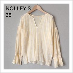 【やや難♪】NOLLEY'S ノーリーズ 楊柳 スキッパー ブラウス キャンディースリーブ