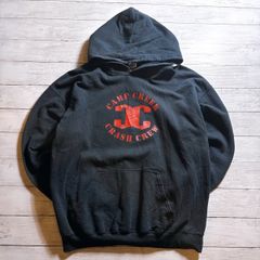雰囲気抜群 Hoodie ブラック 黒 CAMP CREW CRASH CREW プリント グラフィック フーディー パーカー アメカジ 古着 #W3148