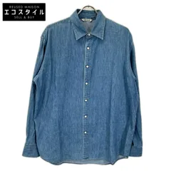 AURALEE　オーラリー　A24SS01GS 24SS WASHED INDIGO SELVEDGE SUPER LIGHT DENIM SHIRT ロングスリーブデニムシャツ　4