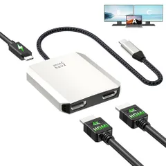 USB C HDMI 変換アダプタ hdmi 分配器 デュアル HDMIアダプター type-c ドッキングステーション Hdmi 2つmt