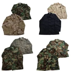 古着卸 まとめ売り ミリタリー フィールドジャケット 8枚セット ( メンズ XL ) デザートカモ 無地 ネイビー 中古 古着 NG6084