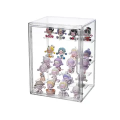 フィギュアケース 透明 39×29×12cm 大型 ディスプレイケース マグネット式 前開き 4 層 組立簡単 収納ケース コレクションボックス 防塵 防汚 (5 階)ym a6808ad3