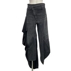 LOEWE(ロエベ) ジーンズ サイズ36 S レディース美品 黒 コットン、シルク