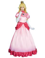 [Miccostumes] レディース 大人 アニメ ゲーム 姫様 王女 プリンセス ドレス ワンピース 半袖 ピンク 衣装セット かわいい 萌え コスプレ コスチューム コス 仮装 変身 変装 撮影 お化け (XL)