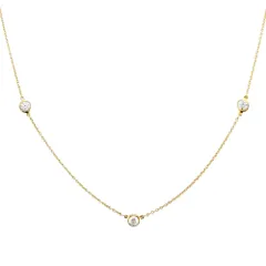 ティファニー バイザヤード ネックレス 18金 K18イエローゴールド ダイヤモンド レディース  TIFFANY&Co.  中古 ティファニー