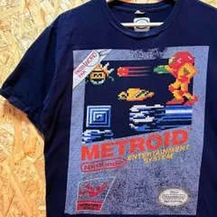 【任天堂 公式】METROID メトロイド ファミコンパッケージ柄 Tシャツ 黒