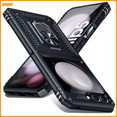 送料無料★Galaxy Z Flip6 5G 用ケース リング付き 衝撃吸収 耐衝撃 頑丈 米軍MIL規格 スタンド機能 セール
