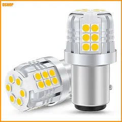 中古 送料無料★S25 ダブル球 ホワイト BAY15D P21/5W LEDバルブ 汎用 超高輝度 30連3030SMD テ 即納
