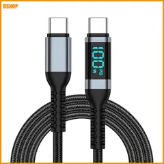 送料無料★USB Type Cケーブル 100W/5A PD対応 Type-C to Type-C 急速充電 LEDデジ アウトレット
