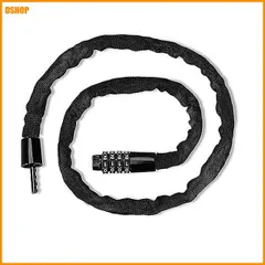 送料無料★チェーンロックバイクロック 自転車ロック 盗難防止 全長95±3CM コンパクト 軽量 頑丈 ブラック (φ直 新着