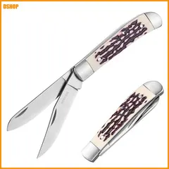 送料無料★MOSSY OAK 折りたたみナイフ フォールディングナイフ ポケットナイフ 2枚刃 全長18.5cm 刃渡り｜在庫あり