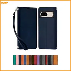 【期間限定】送料無料★シズカウィル Google Pixel 8a ケース カバー 手帳型 本革調 レザーケース ネイビー 1個入り