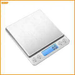 中古 送料無料★はかり デジタル 電子秤 3000g 計量器 0.1g単位 3kg キッチンスケール はかり 収納に便利な ( 即納