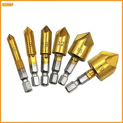 送料無料★皿取り錐ドリル ビット 6～19mm HSS鋼 六角軸 穴あけ工具 下穴錐 座ぐり 面取りカッター チタンコー 新着