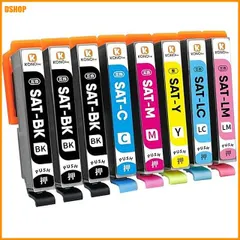 送料無料★【KONOink】Epson用 SAT SAT-6CL サツマイモ C/M/Y/LC/LM 各1本 6色＋黒2 アウトレット