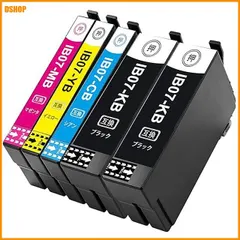 【激安】送料無料★【SHUOLEI】エプソン用IB07CL4B + IB07KBインクカートリッジ 互換5本 (黒2) 高容量対